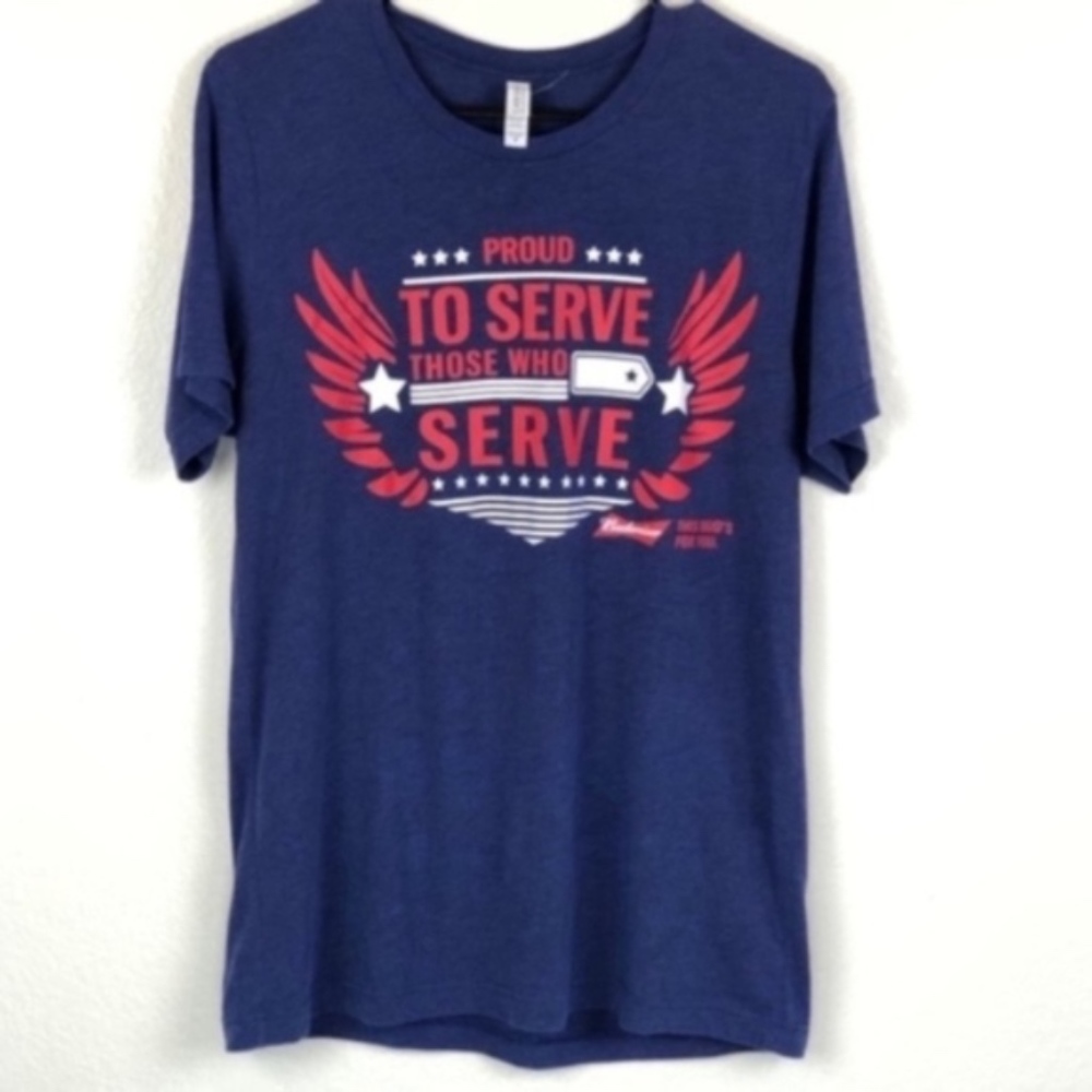 Budweiser Proud To Serve Graphic Tee Sz Med